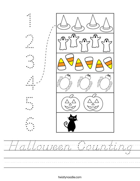 Halloween Counting Worksheet