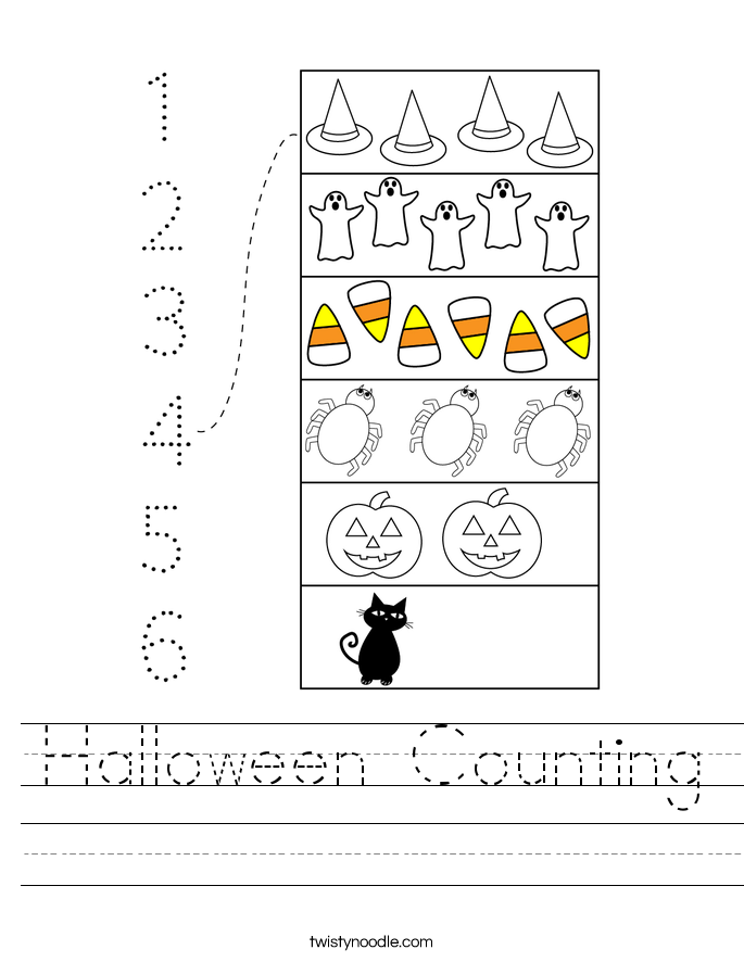 Halloween Counting Worksheet