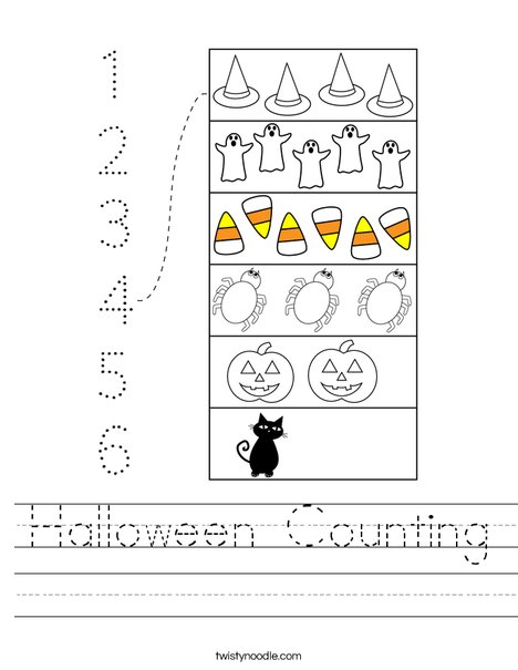 Halloween Counting Worksheet