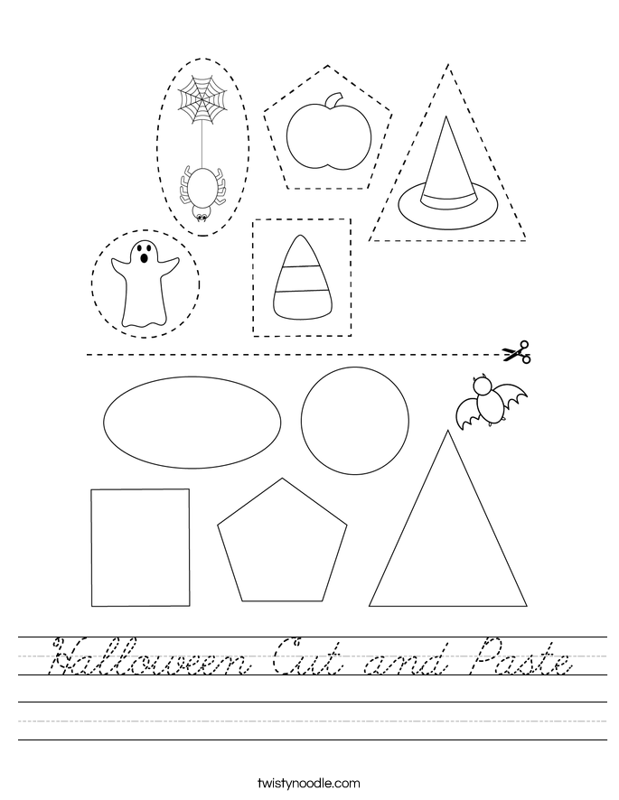 Halloween Cut and Paste Worksheet