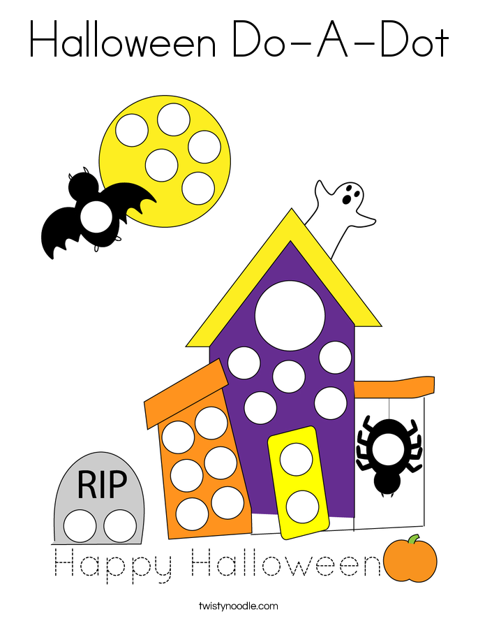 Halloween Do-A-Dot Coloring Page