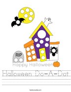 Halloween Do-A-Dot Handwriting Sheet