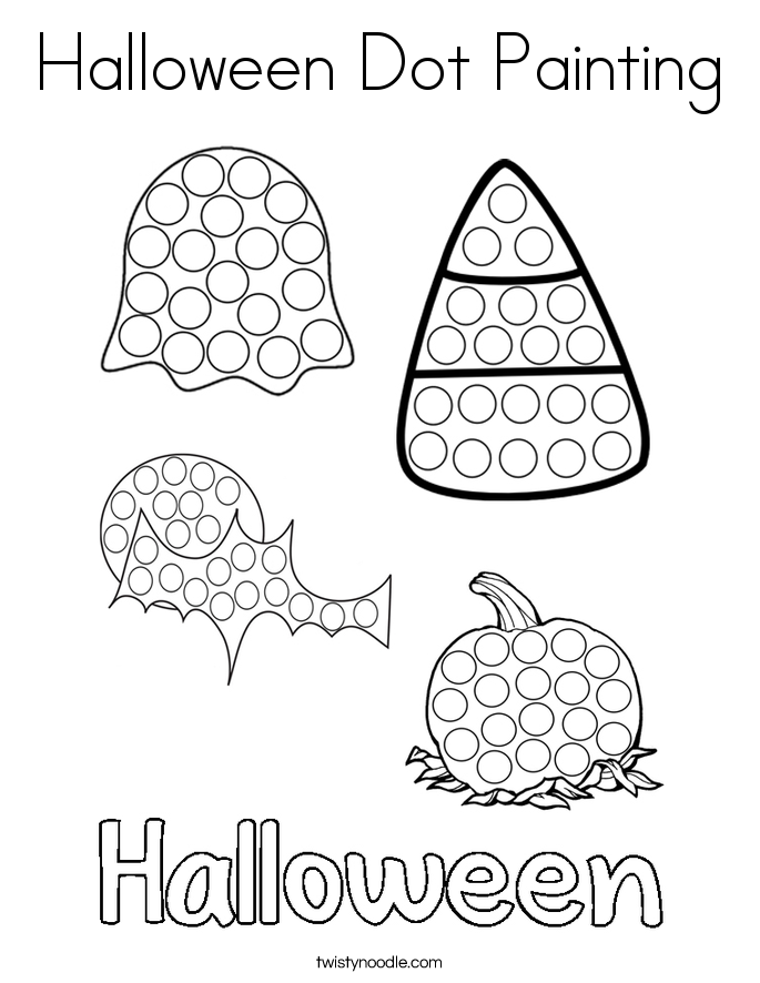 Halloween Dot Painting Coloring Page Twisty Noodle Halloween Dot Painting Coloring Page Twisty Noodle