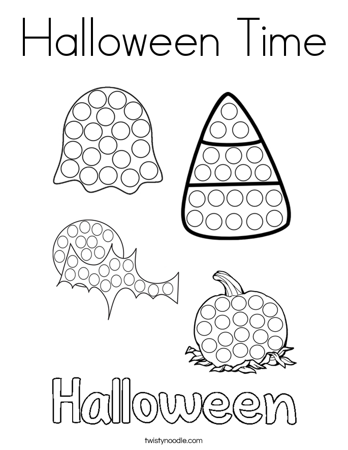 Halloween Time Coloring Page