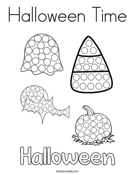 Halloween Dot Painting Coloring Page