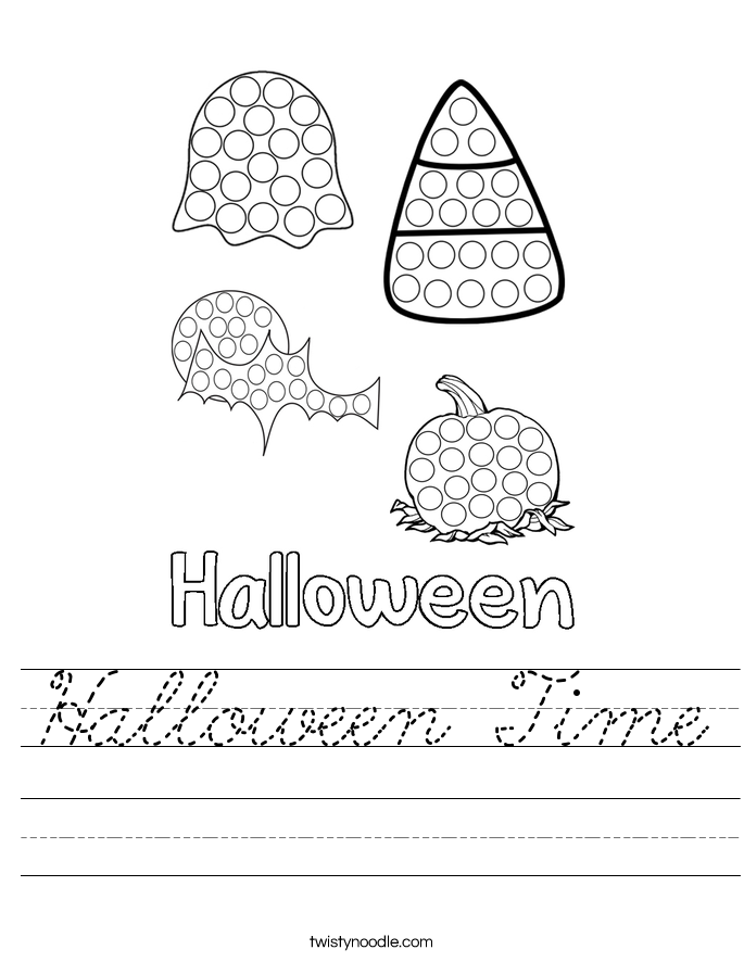 Halloween Time Worksheet