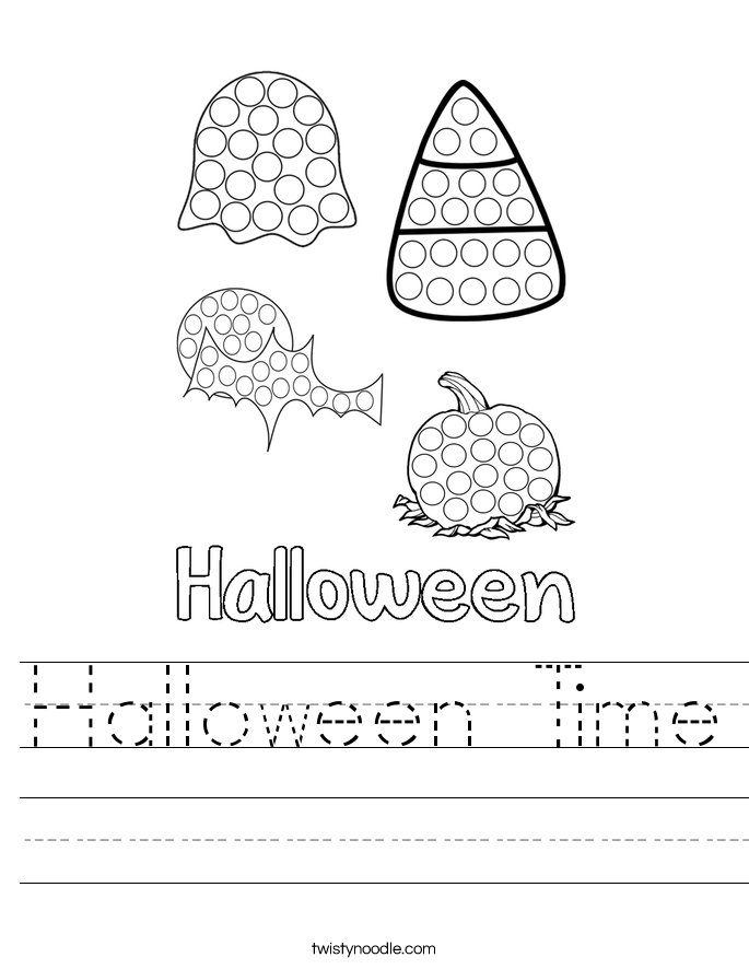 Halloween Time Worksheet