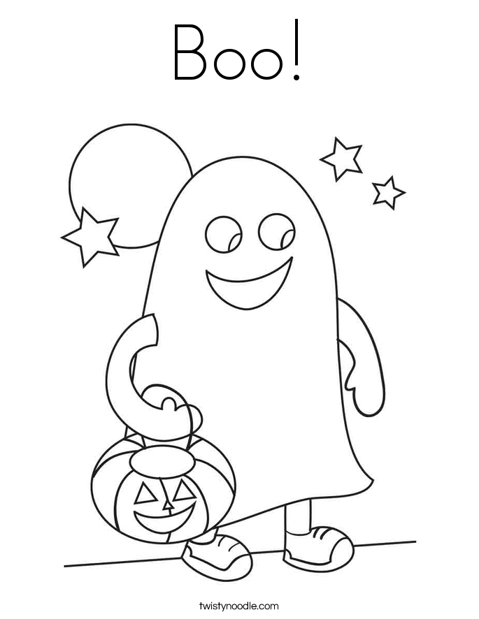 Boo Coloring Page