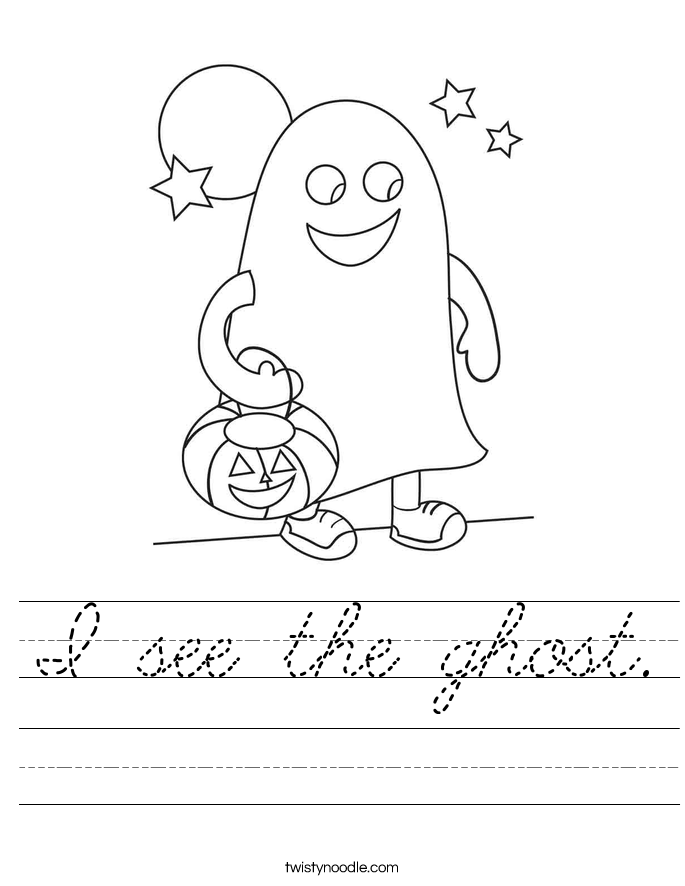I see the ghost. Worksheet