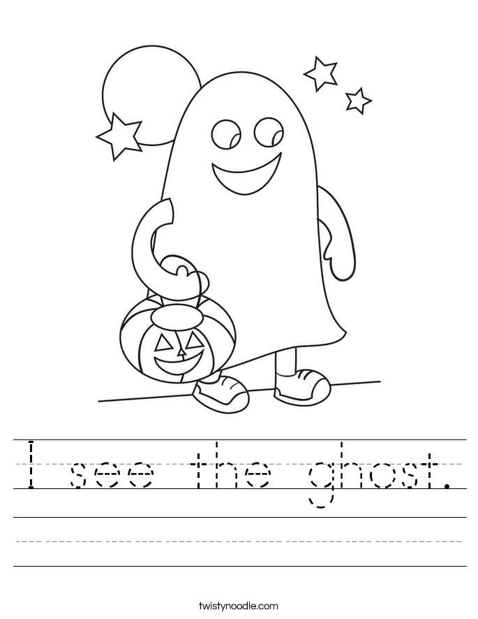 I see the ghost. Worksheet