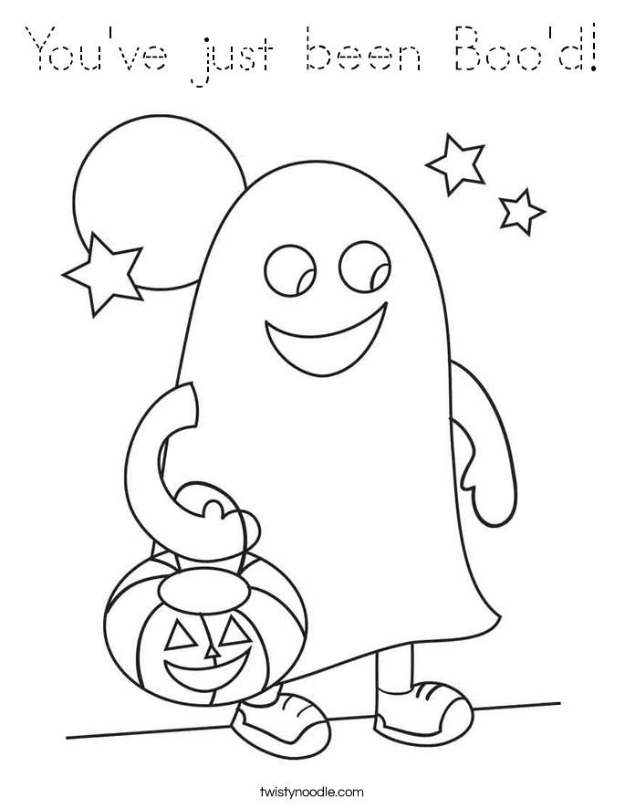 You've just been Boo'd! Coloring Page