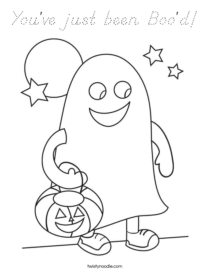 You've just been Boo'd! Coloring Page