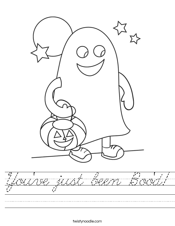 You've just been Boo'd! Worksheet