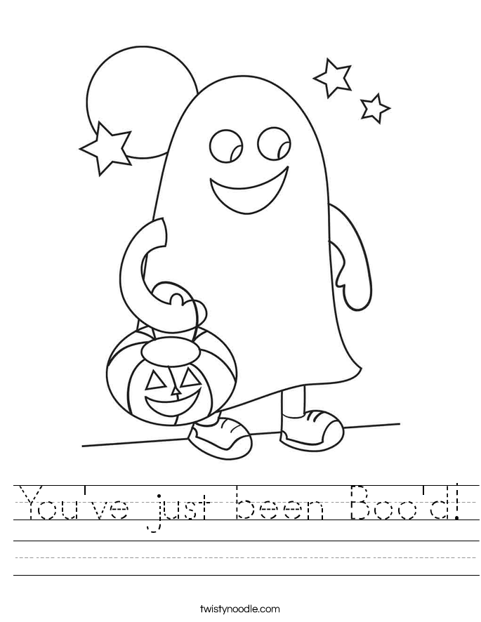 You've just been Boo'd! Worksheet