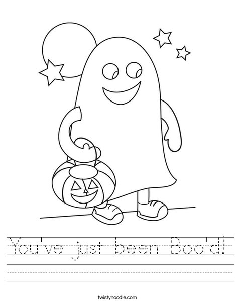 Halloween Ghost Worksheet