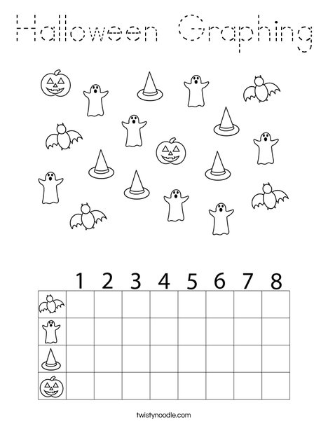 Halloween Graphing Coloring Page