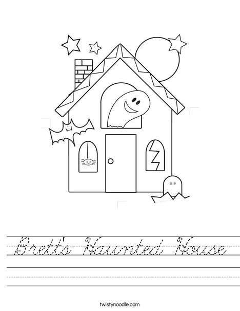 Halloween Haunted House Worksheet