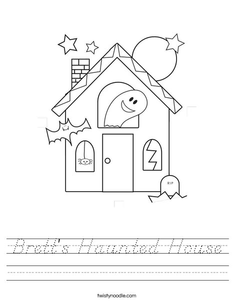 Halloween Haunted House Worksheet