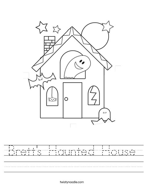 Halloween Haunted House Worksheet