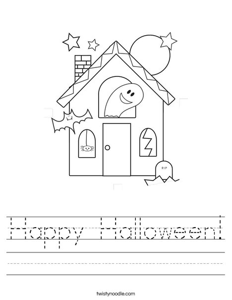 Halloween Haunted House Worksheet