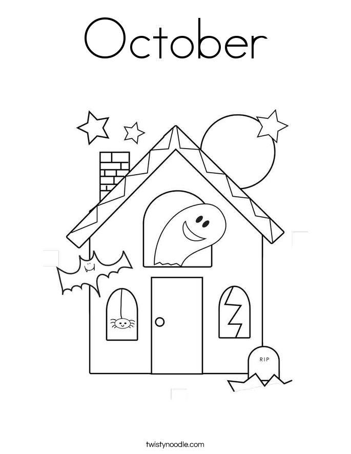 October Coloring Page