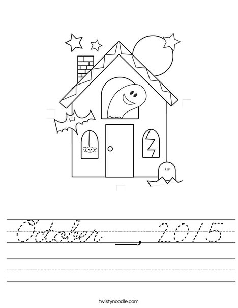 Halloween Haunted House Worksheet