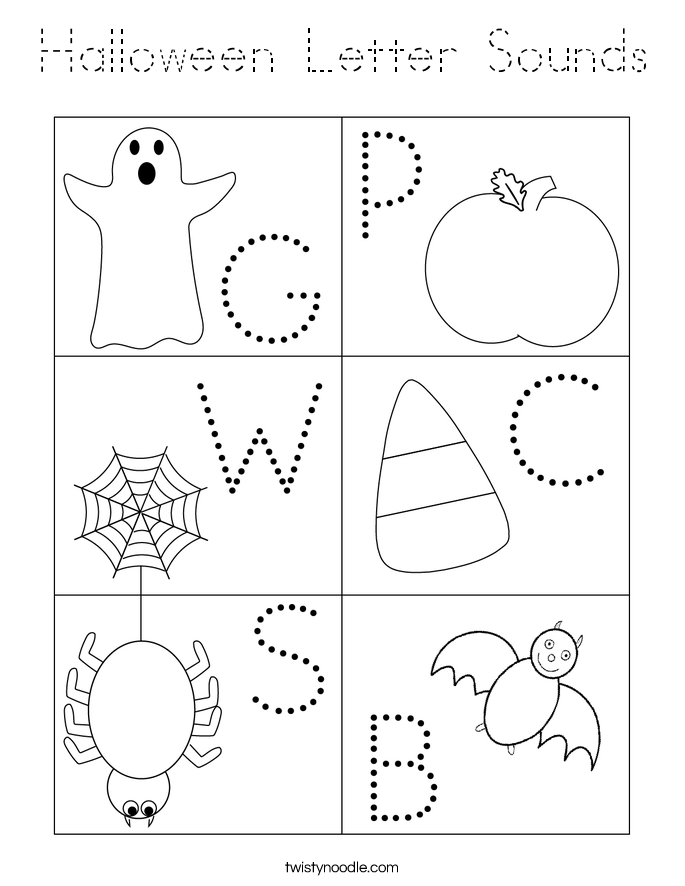 Halloween Letter Sounds Coloring Page