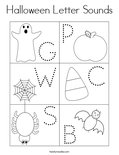 Halloween Letter Sounds Coloring Page