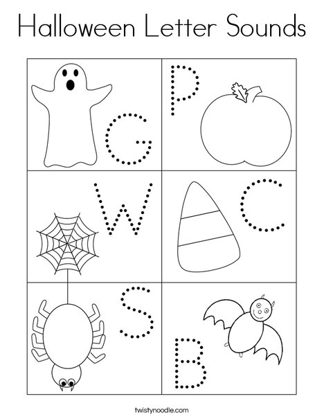 Halloween Letter Sounds Coloring Page