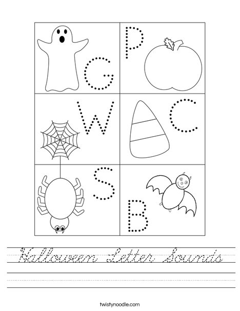 Halloween Letter Sounds Worksheet