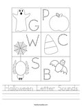 Halloween Letter Sounds Worksheet