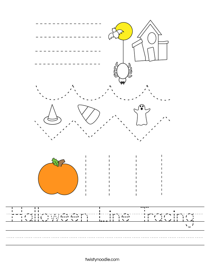 Halloween Line Tracing Worksheet
