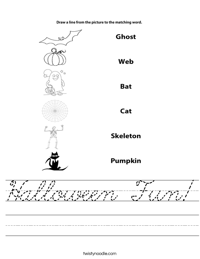 Halloween Fun! Worksheet