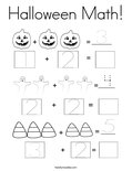 Halloween Math! Coloring Page