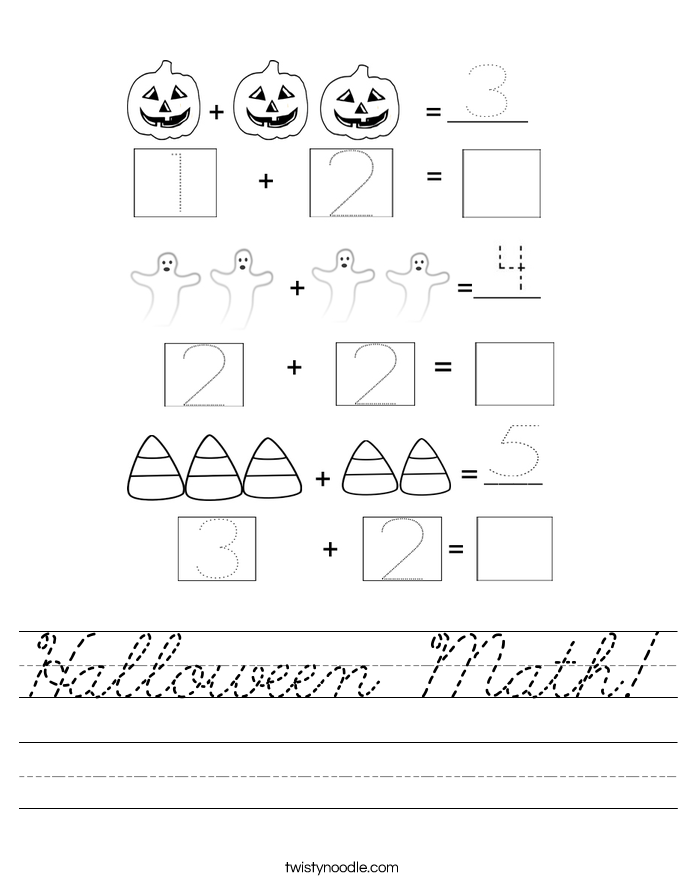 Halloween Math! Worksheet