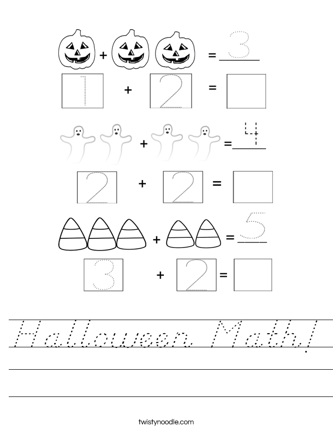 Halloween Math! Worksheet