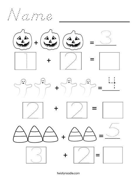 Halloween Math Coloring Page