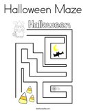 Halloween Maze Coloring Page