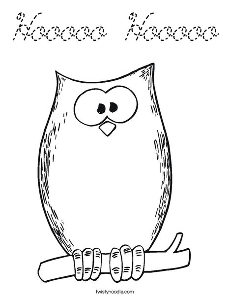 Halloween Owl Coloring Page