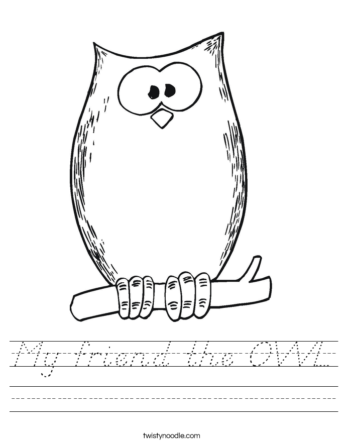 My friend the OWL Worksheet