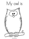 My owl isColoring Page