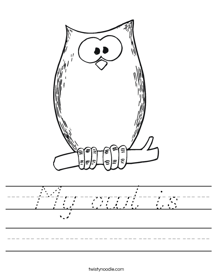 My owl is Worksheet