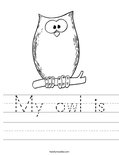 My owl is Worksheet
