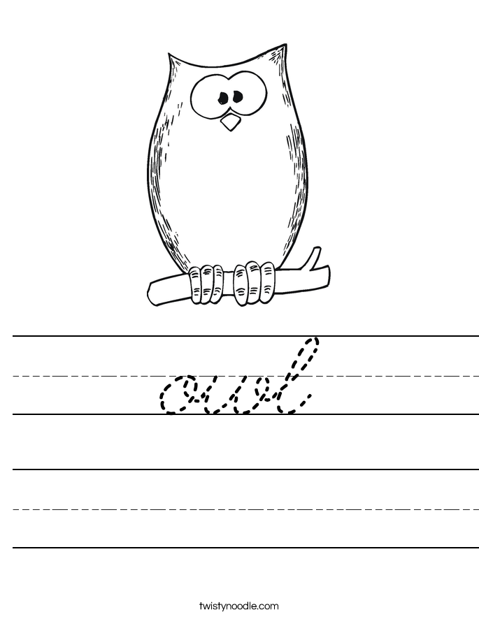 owl Worksheet