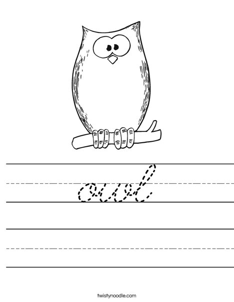 Halloween Owl Worksheet