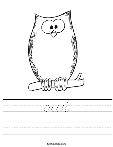 Halloween Owl Worksheet