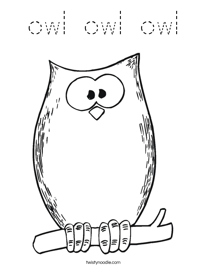 owl owl owl Coloring Page