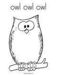 owl owl owl Coloring Page