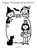 Happy Halloween @ the library! Coloring Page
