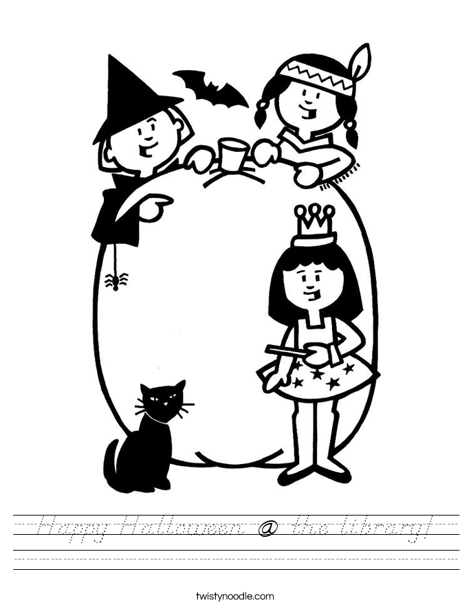Happy Halloween @ the library! Worksheet
